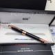 Perfect Replica Montblanc JFK Rose Gold Clip Black Rollerball Pen (4)_th.jpg